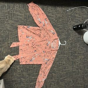 Flowery long sleeve shirt